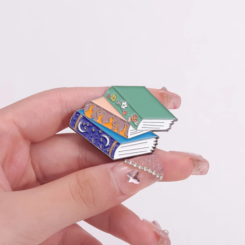 Fantasy Books Badge ACOTAR Enamel Pins Reading Lover Nerd Collectible Accessory Backpack Lapel Badge Jewelry Gift for Kid Friend