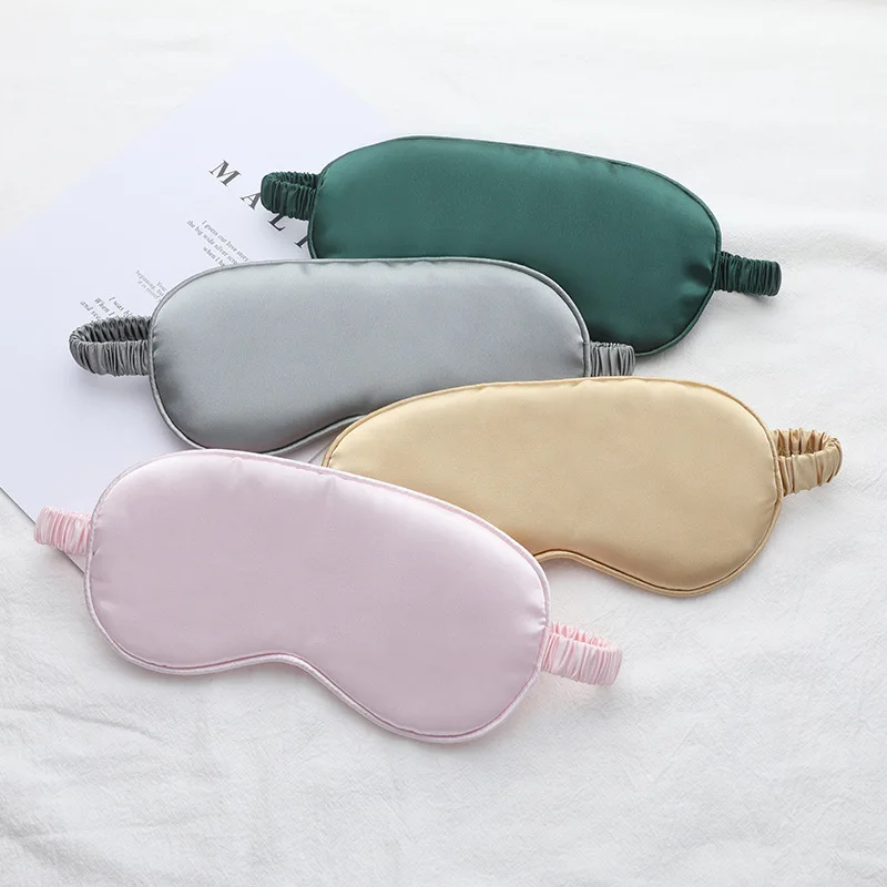 Simulation Silk Eye Mask Can Be Stored, Sleep Eye Mask Set, Portable Light Mask