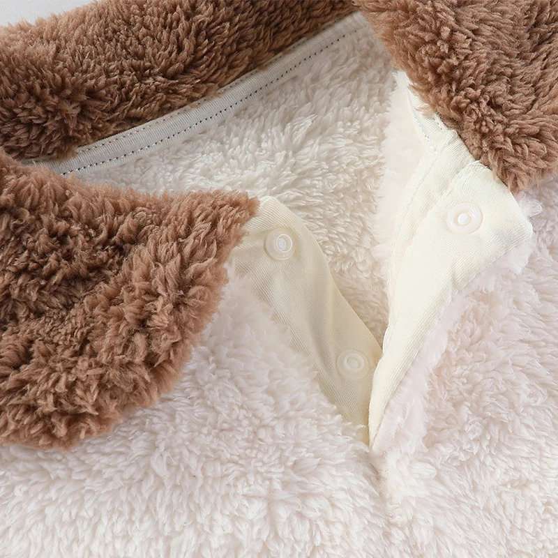 الوليد الطفل ارتداءها الخريف الشتاء الرضع سترة لصبي الفانيلا نيسيس للفتيات لينة بيبي رومبير ملابس الطفل 0-12 شهرا
