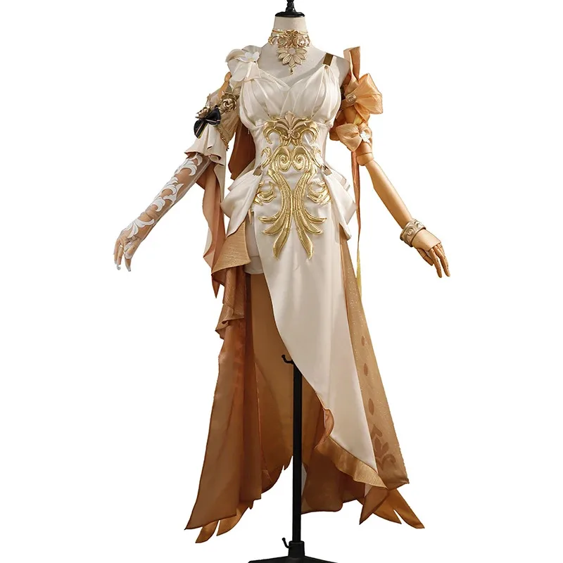 Honkai Star Rail Aglaea disfraz de Cosplay vestido dorado para mujeres niñas juego Cosplay traje conjunto completo carnaval fiesta Cosplay preventa
