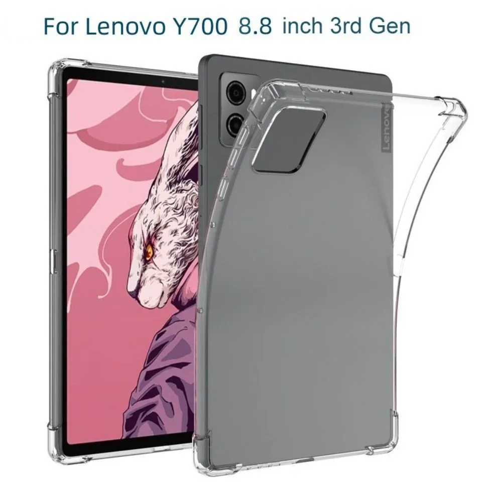 

For Lenovo Legion Y700 3rd Gen 2025 8.8inch TB320FC Shockproof Case Soft Shell Airbag Clear Professional Ultra Thin Back Cover