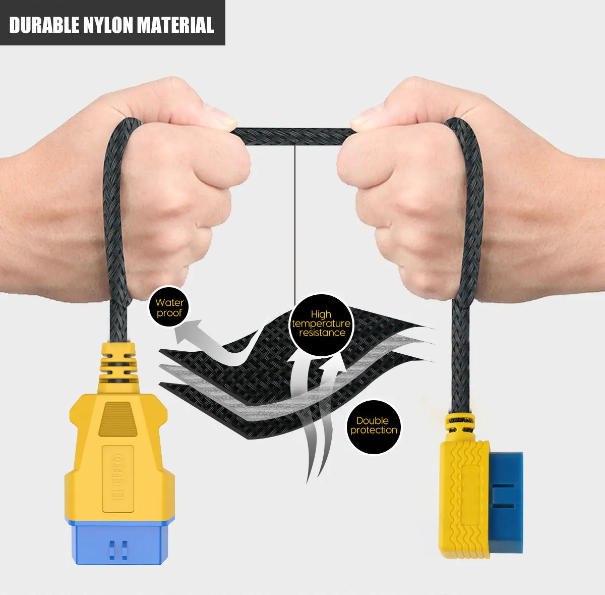 

AUTOOL 35 см автомобильный разъем кабеля OBD2 между мужчинами и женщинами, удлинитель