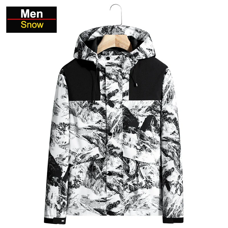 

Men's Waterproof Hiking Jacket Large Size Windproof Windbreaker Camping Hunting Running Trekking Fishing Coat Men Outdoor