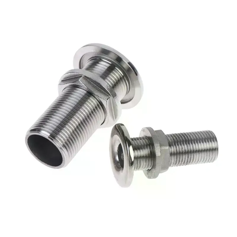 Anti Rust 316 Stainless Steel Boat Thru Hull Fitting Durable Water Outlet Drain Hose Connector for Marine Yacht Use