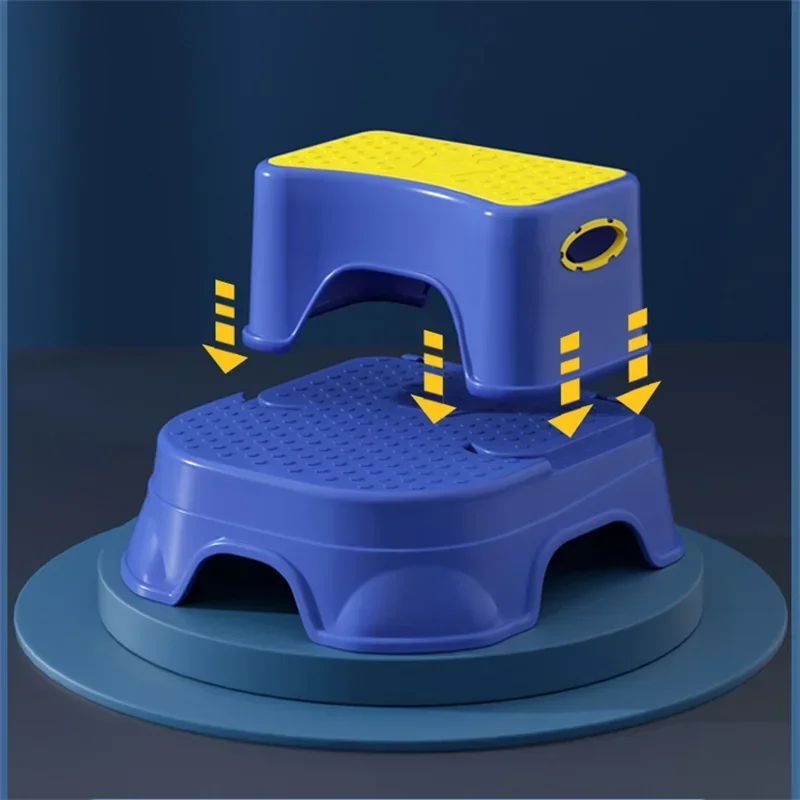 2단계 어린이 단계 의자 화장실 변기 훈련 의자 욕실 주방용 다용도 유아용 의자 - 미끄럼 방지 편안함과 안전성