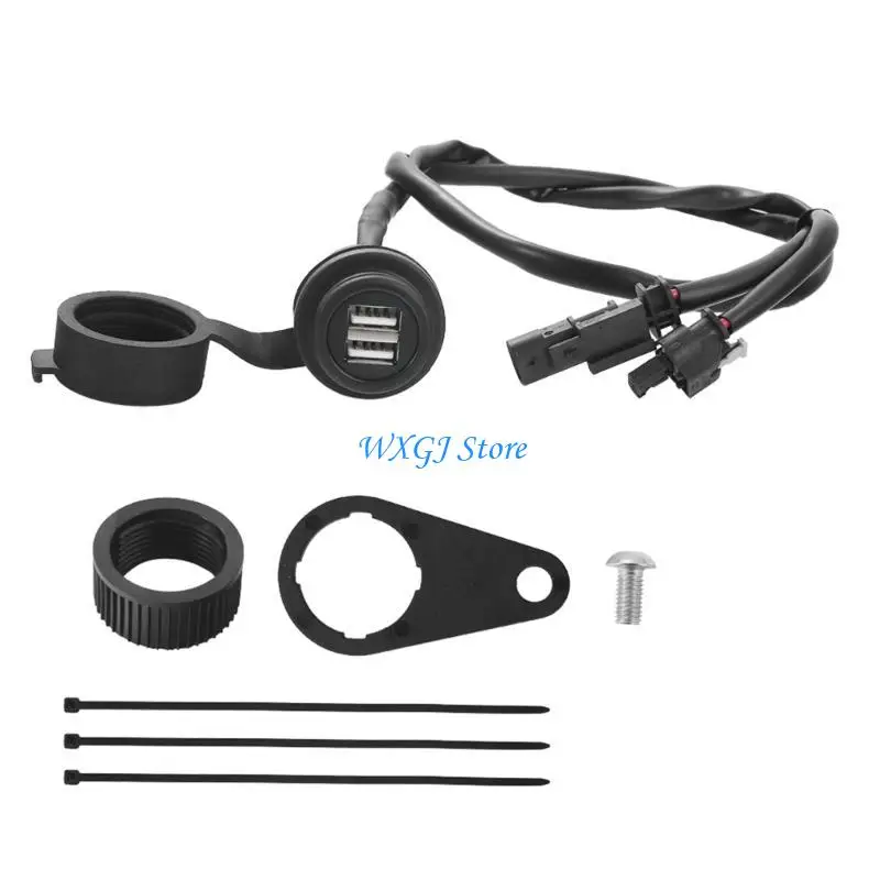 

37JE Twin USB Motorbike Motorcycles Chargers Adapter Waterproof Power Supply Socket