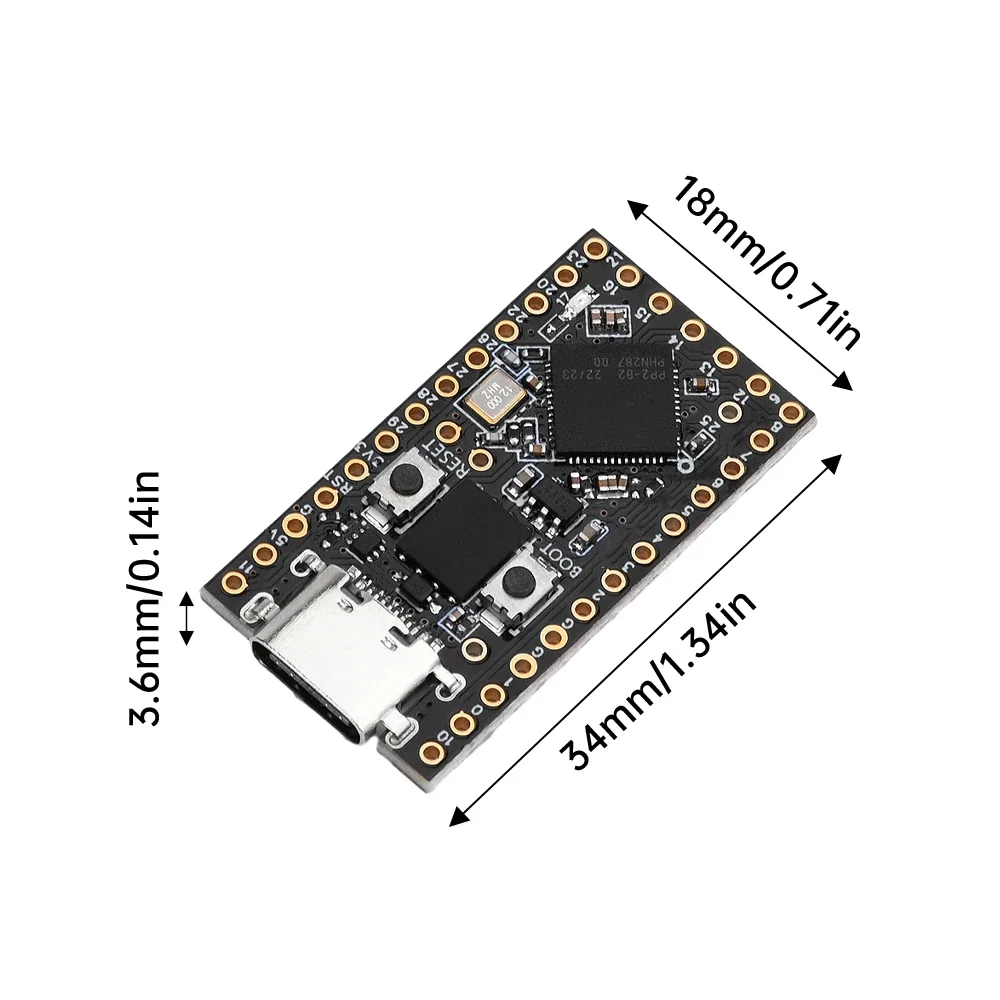 

Mini Development Board Dual Core Development Board Supports Raspberry Pro Micro RP2040 MicroPython 4MB/16MB Type-C