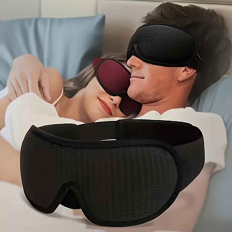 3D Sleep Mask, Super Comfortable Light Blocking, Adjustable Headband, Soft Breathable for Travel Home Office Men Women Eye Patch image 3