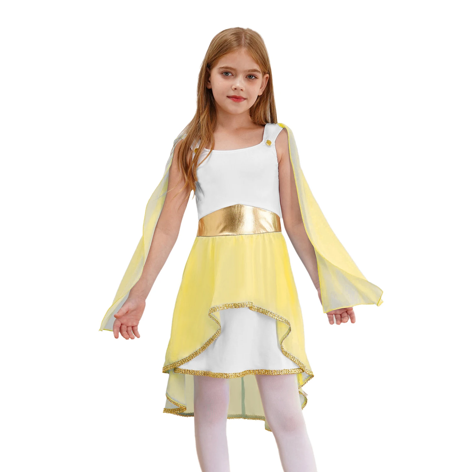 Girls Ancient Greek Toga Costume Greece Mythos Cosplay Dresses Performance Dancewear Kids Christmas Party God Dress Up Clothes