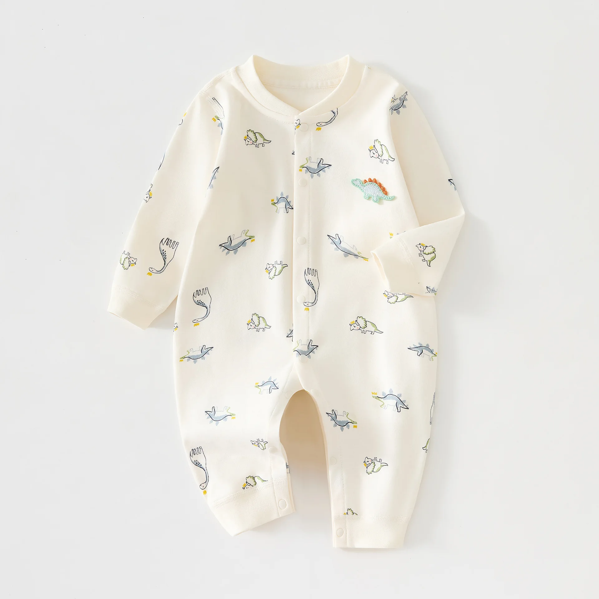 Newborn Four Season Single Breasted Jumpsuit Cartoon Cotton High-quality Baby Girl Clothing 0-18 Months Male Baby Jumpsuit