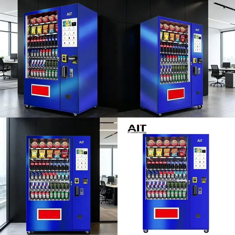 for AIT Large Capacity Refrigerated Vending Machine with SDK Touchscreen Remote Management System for Beverage and Food