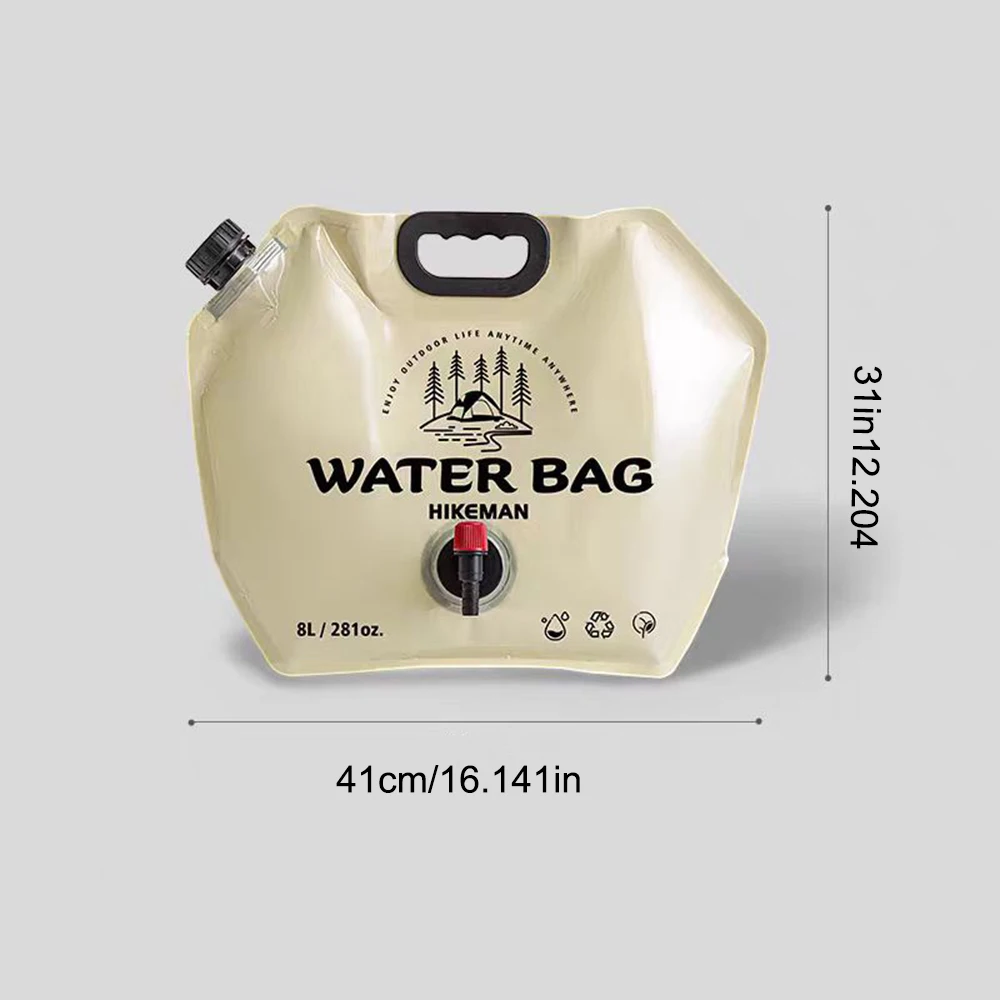 Outdoor Large Capacity Water Bag 8L Portable Foldable Water Storage Bag Camping Car Food Grade Soft Water Storage Bag image 2
