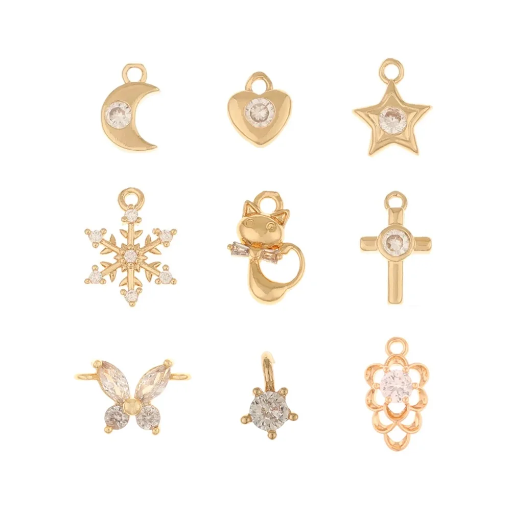 코디얼 디자인 100개 CZ 참 장식품 팔찌용/수제/구리 귀걸이 액세서리/DIY 제작/쥬얼리 부품 및 구성품