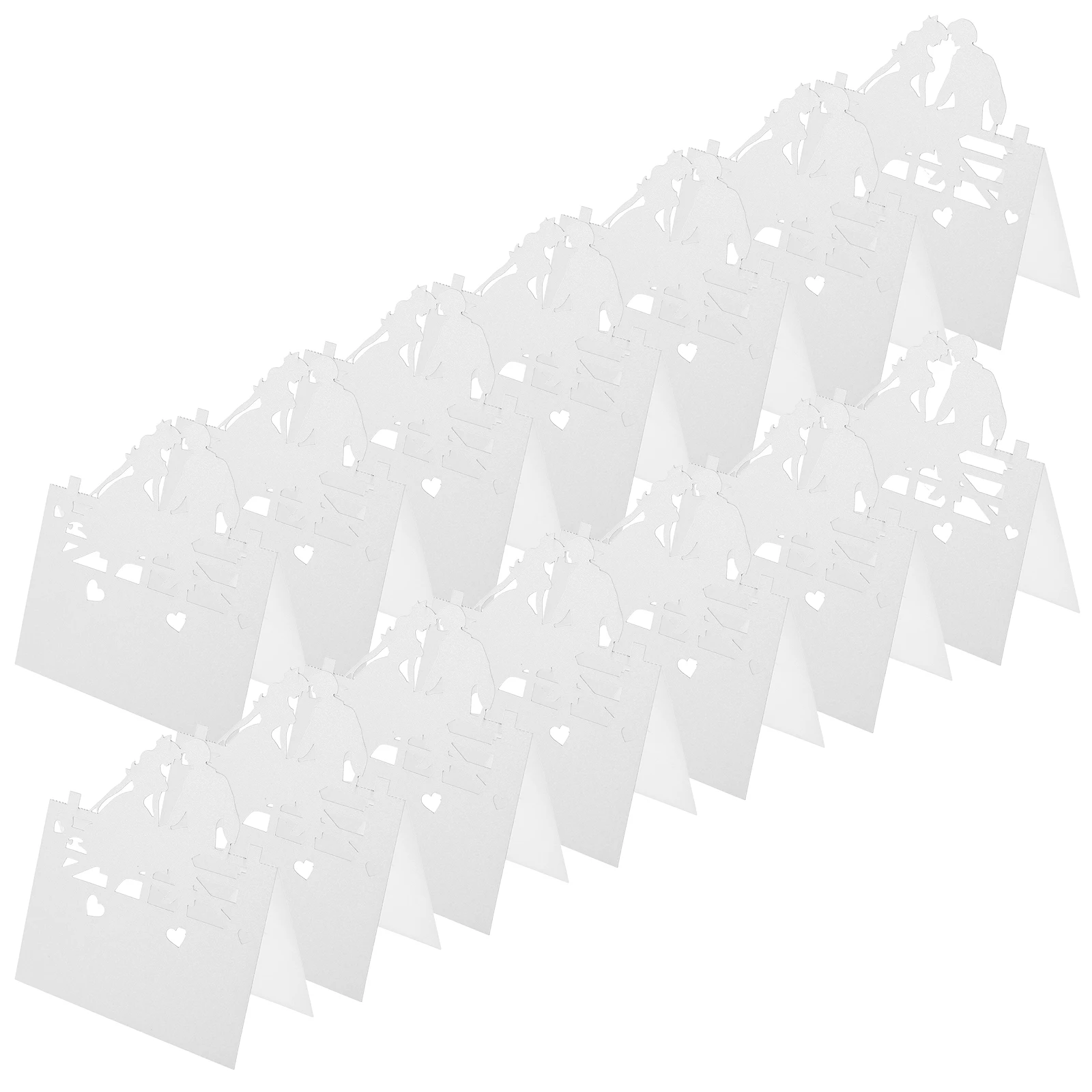 

50Pcs Wedding Place Cards Hollow Cutout Style Blank Name Tags for Table Seating Reception Party Guest Name Cards Tabletop