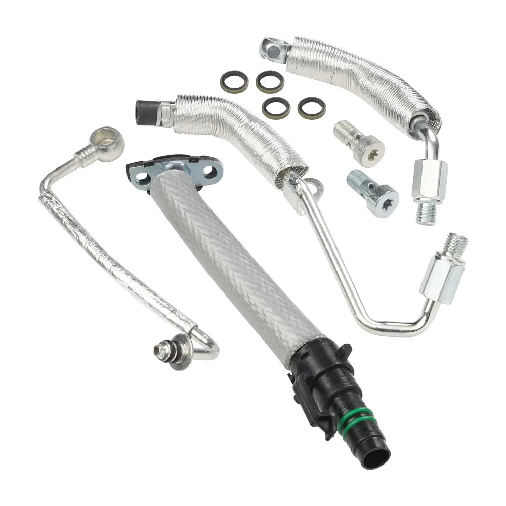 4PCS Turbo Oil Return Drain Line and Oil Feed Pipe Kit For Chevy Cruze Sonic Trax & Buick Encore 1.4 L4 55567067 55587854