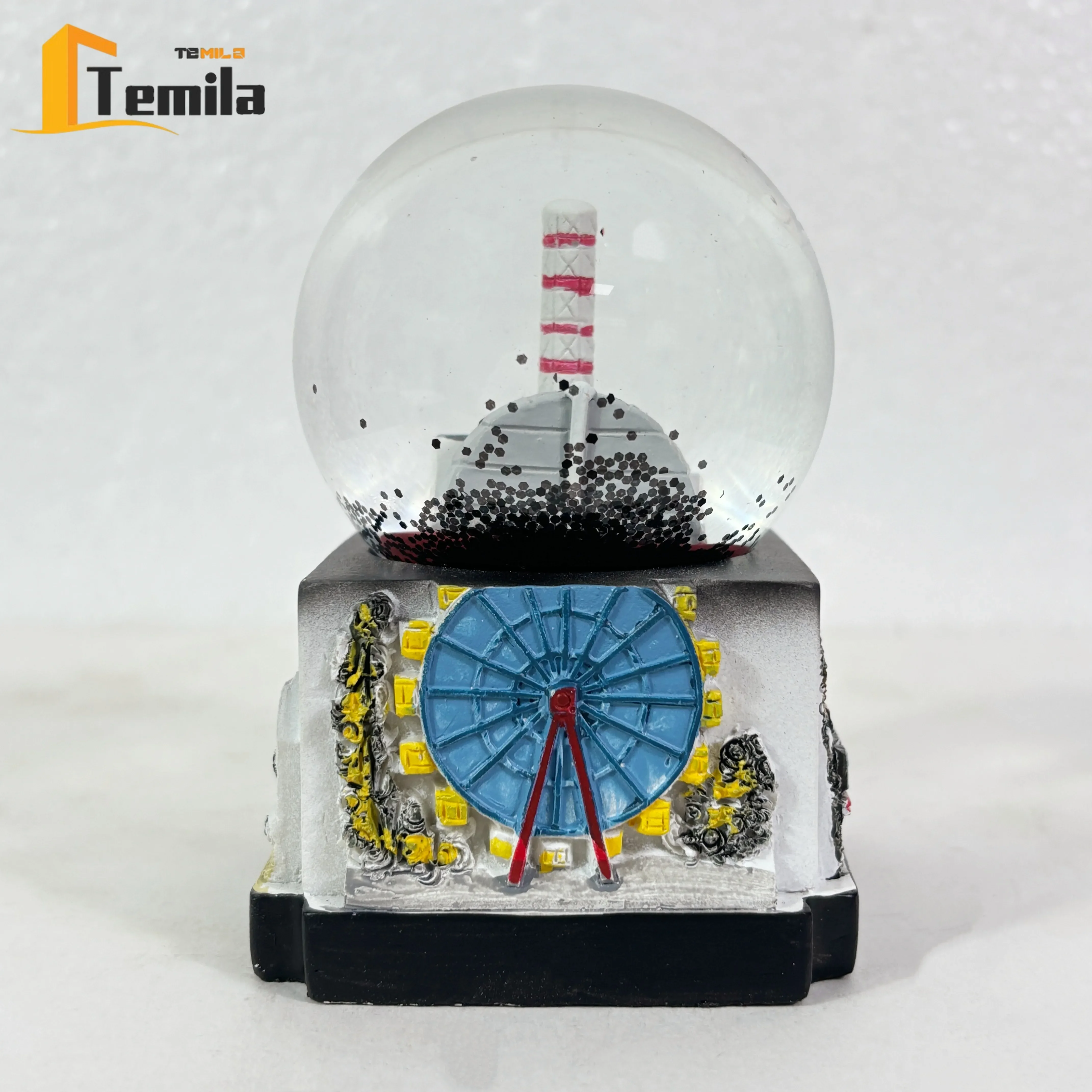 Chernobyl Snow Globe Crystal Ball with LED light Handmade Desktop Model Home Decor Ornament kids girl Birthday Christmas Gift