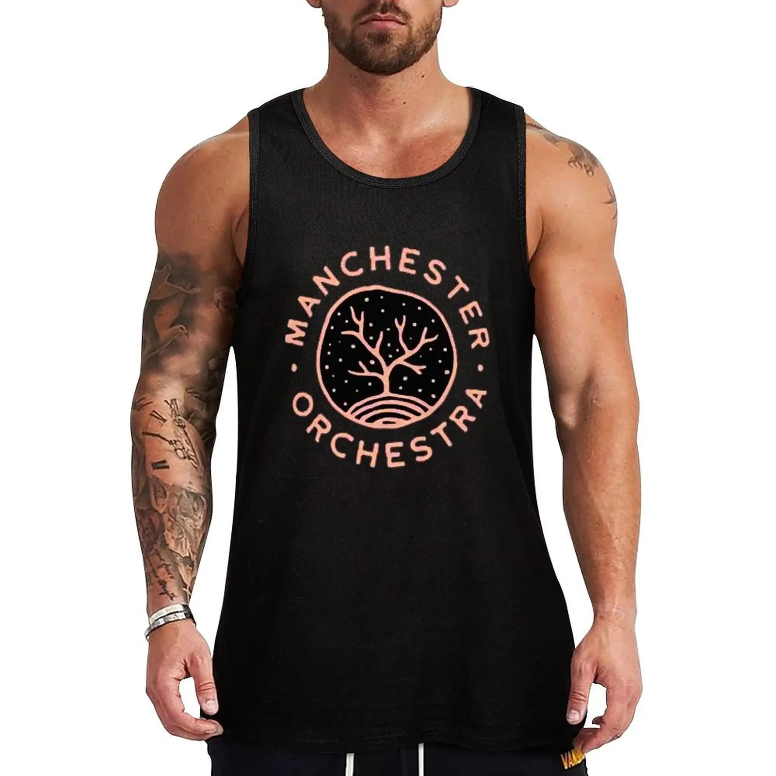 

blackwhitereddesign group manchester orchestra band logo Classic Tank Top gym wear men Vest for boy Vest male
