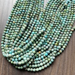 5mm Hubei Raw Turquoise Beads 100% Natural Gemstone Genuine Natural Gem Stone for Bracelet Diy Healing Power Jewelry Making