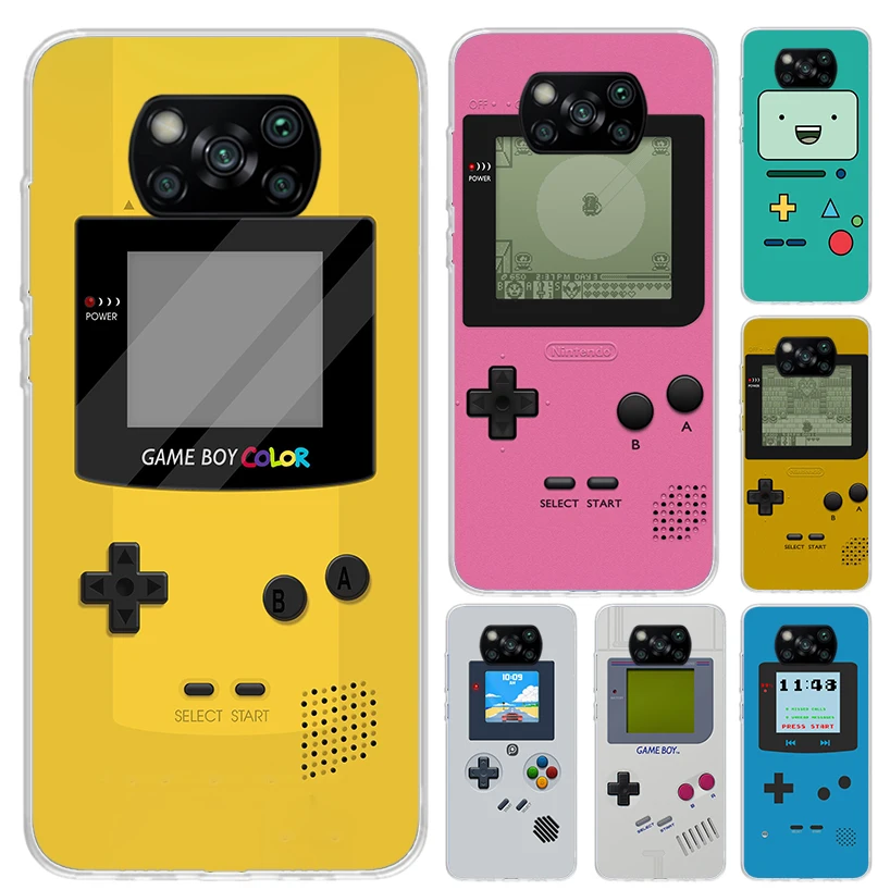 Gameboy Boy Game Phone Case for Xiaomi Poco X6 X5 X4 X3 Nfc F6 F5 F4 GT F3 F2 Pro F1 M5S M4 M3 5G Soft Funda Print Shell