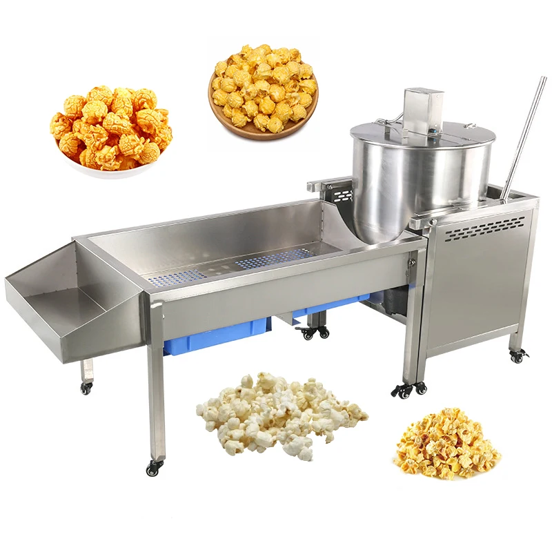 

Industrial Automatic Gas Popcorn Machine Kettle Caramel Maker Corn Puffing