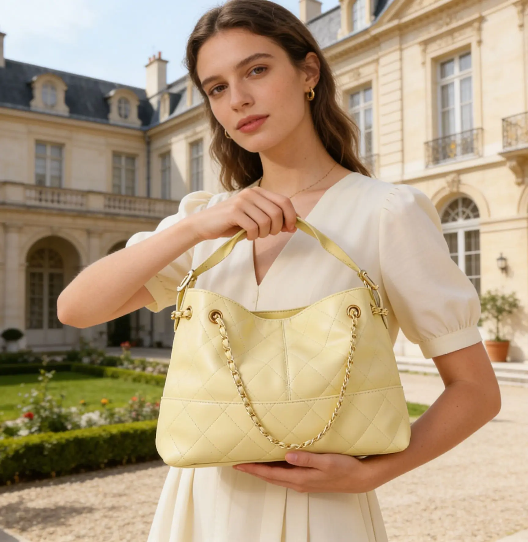 

Elegant Korean Minimalist Bucket Bag Shoulder Crossbody Underarm Bag Design Sensation Luxury Fashion City Simple Style