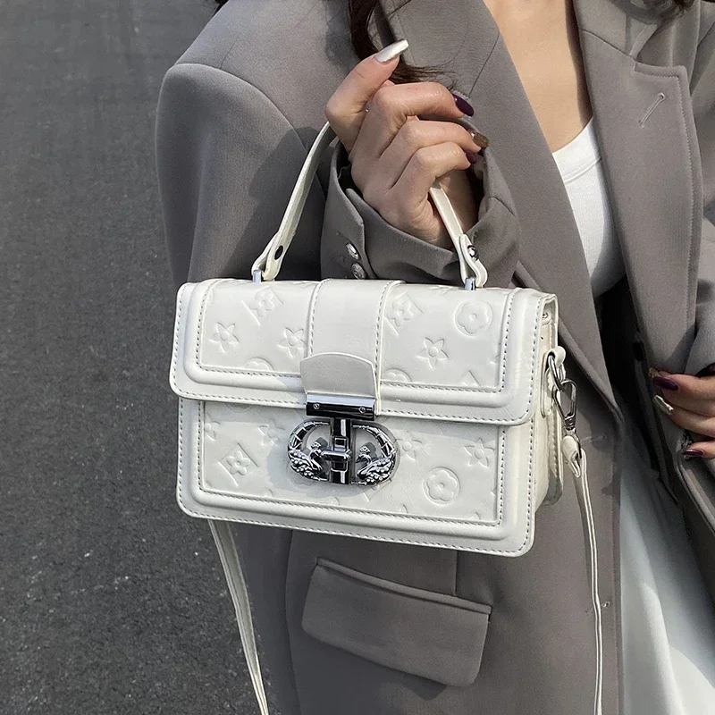 

Роскошная однотонная сумка через плечо для женщин, дизайнерская кожаная сумка-тоут в винтажном стиле, минималистичный элегантный повседневный кошелек