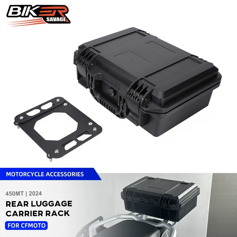 

2024 For CFMOTO 450MT Rear Luggage Carrier Rack Motorcycle Parts Top Luggage Box Case Holder Bracket Tail Bag Support Racks