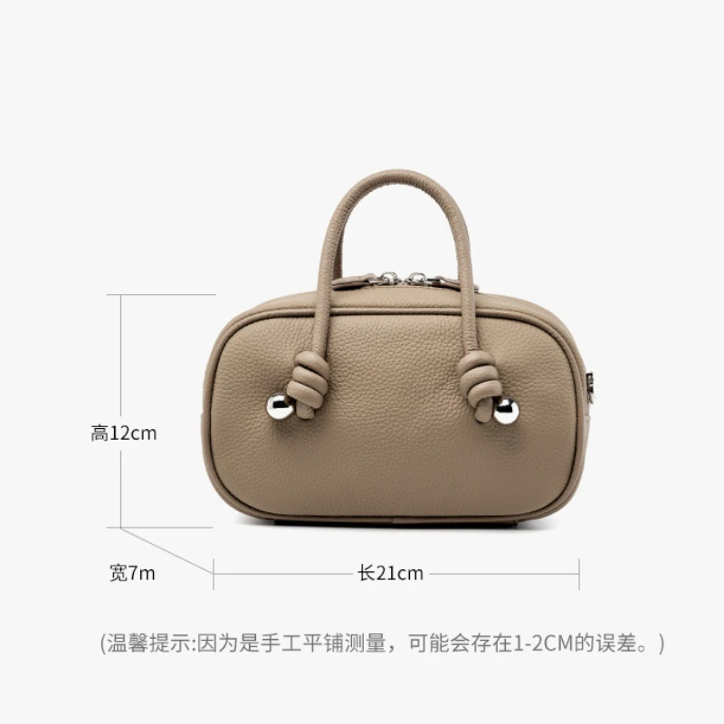 Women's Real Cow Leather Handbag, Single Shoulder Underarm Bag 2024 New Luxury Design Versatile Crossbody Small Bag High Quality