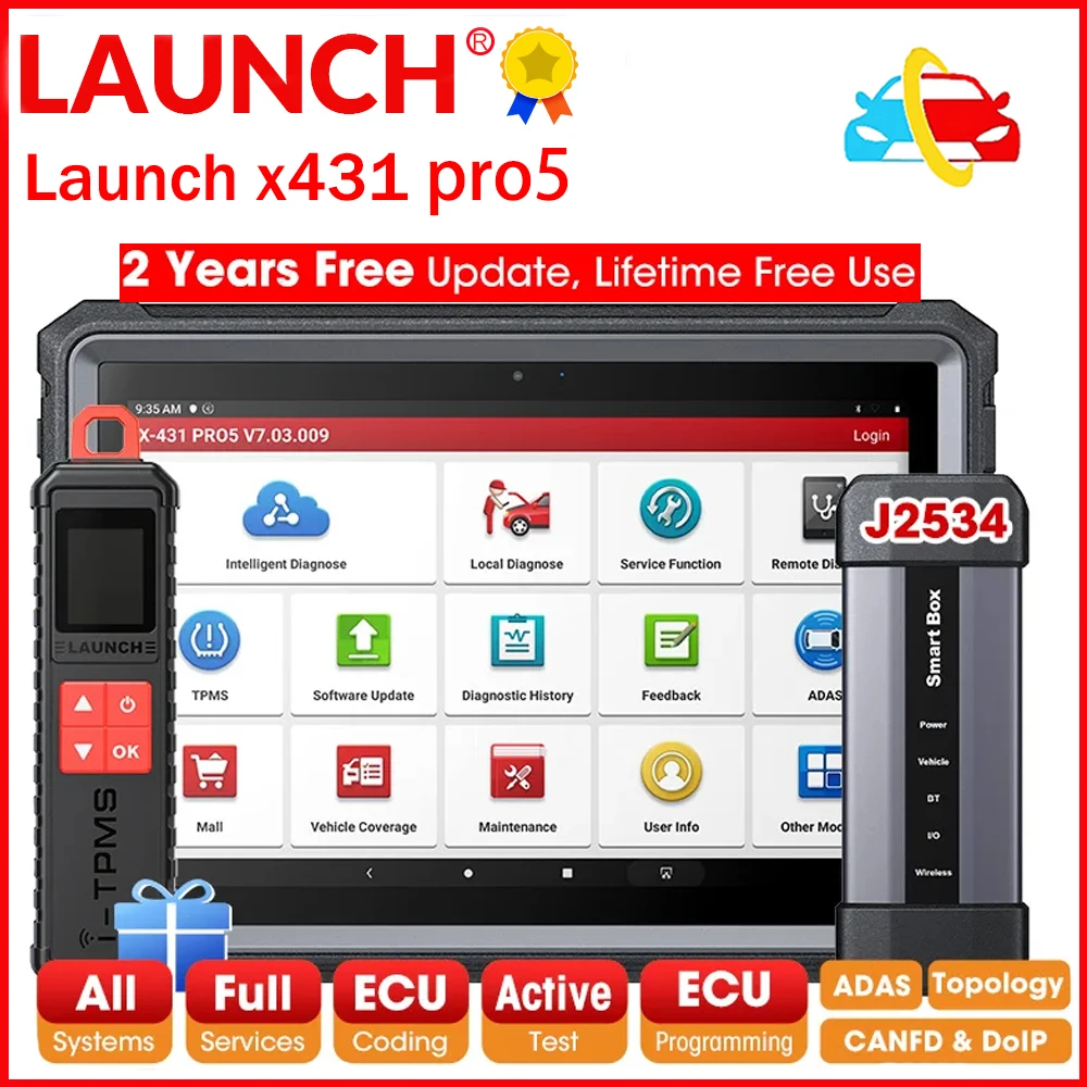 

Launch X431 PRO 5 PRO5 Car Diagnostic Tools J2534 SmartBox Programming Auto OBD2 Scanner Diagnosis Automotive Tool pk X-431 V+