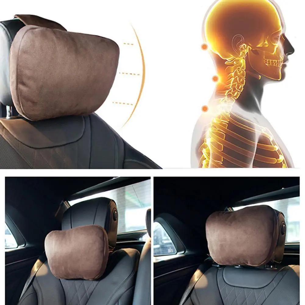 Luxury Car Headrest Design Ultra Soft Pillow Car Pillows Headrest Neck Rest Cushion Support Seat Car Interior Accessories image 4