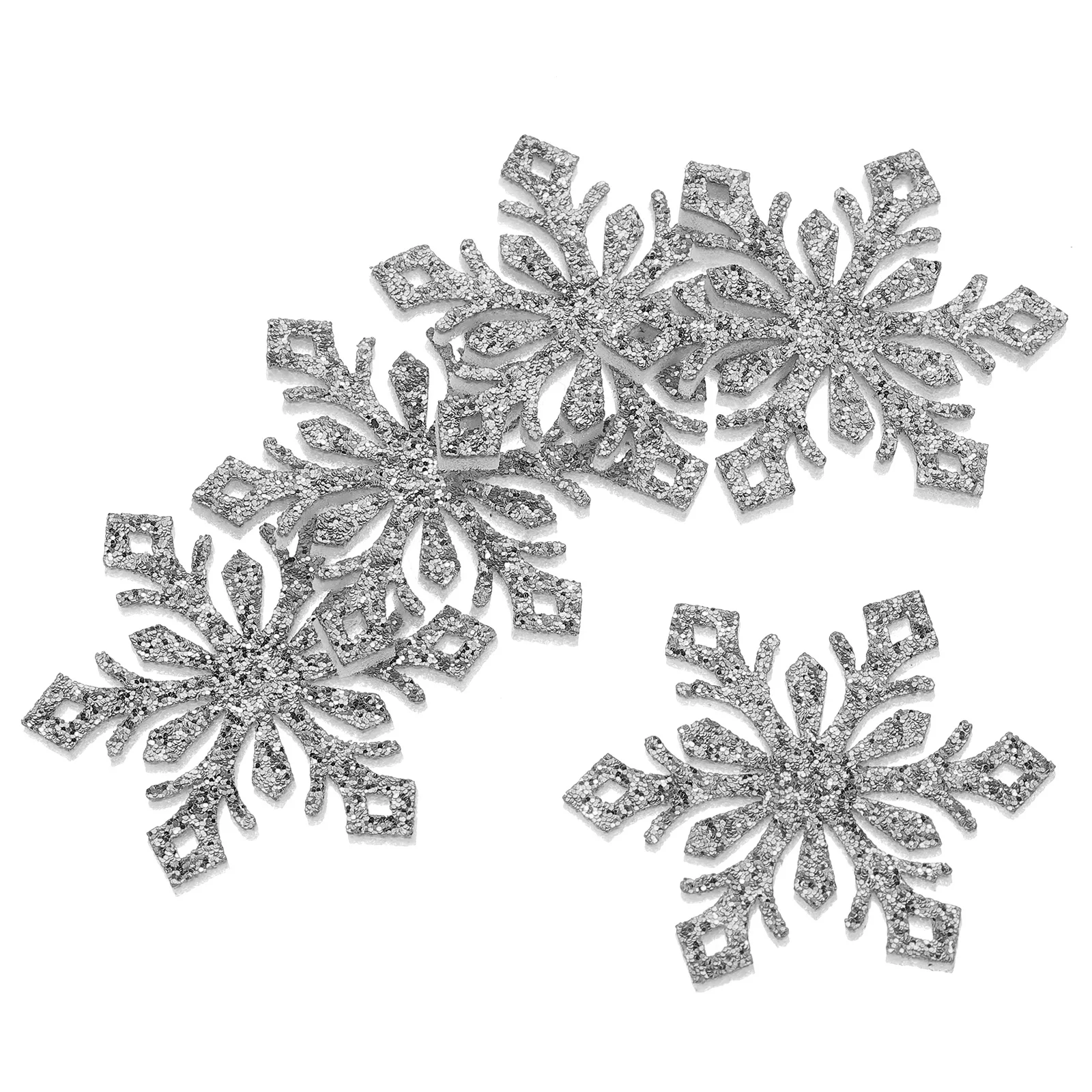 30 Pcs DIY Decorative Snowflakes Headdress Material Accessories Hair Clip Hairband Part Hairpins Children