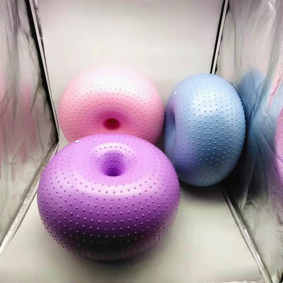 

New Yoga Ball Donuts Thickened Large Yoga Apple Ball Fitness Home Spot