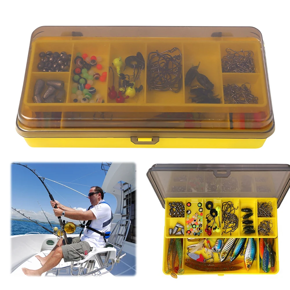 

Fishing Lure Kit Soft and Hard Bait Jig Hooks Sinker Weights Fishing Gifts for Men