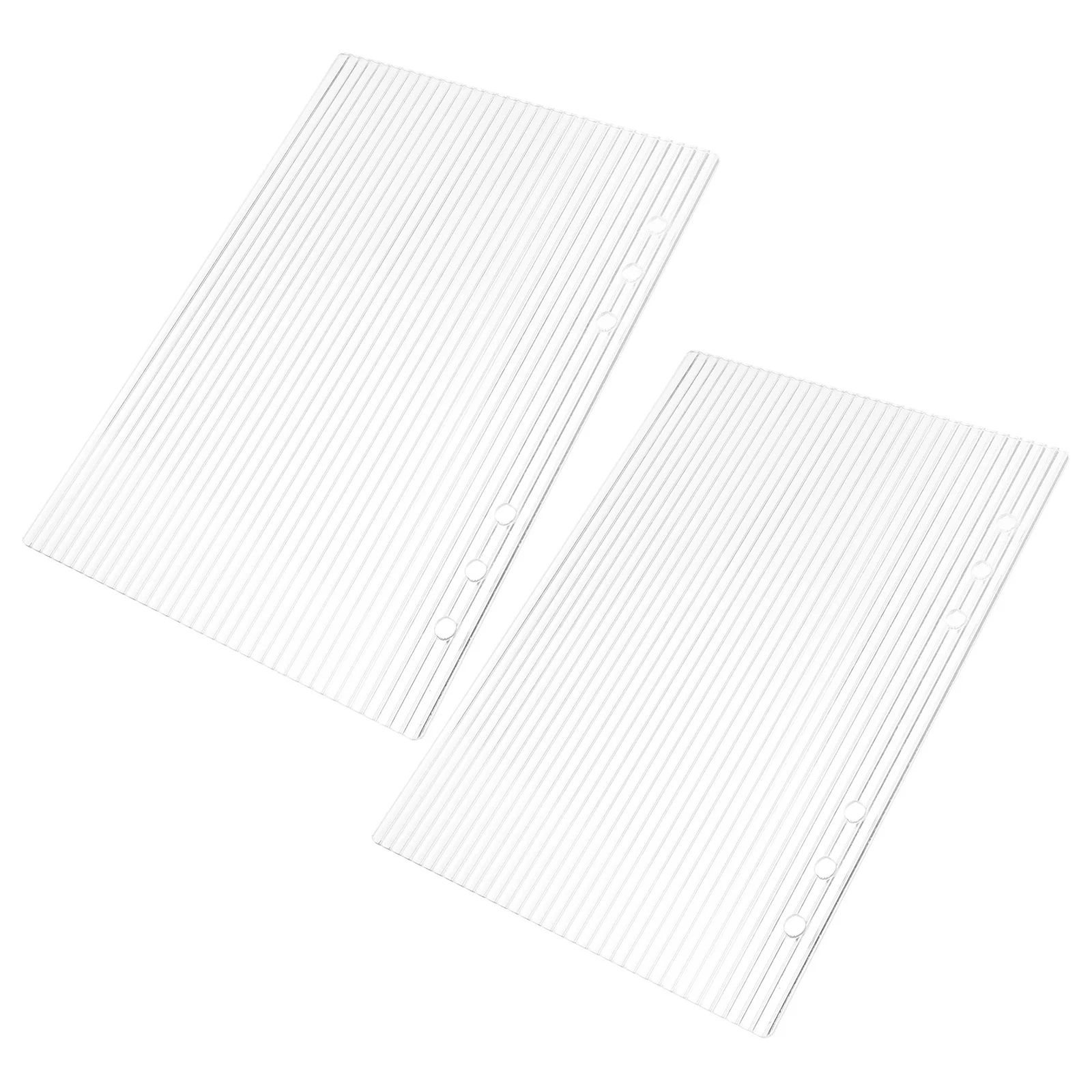 2 Pcs Notebook Transparent Binder Cover Clear Budget Refillable Shell Protector