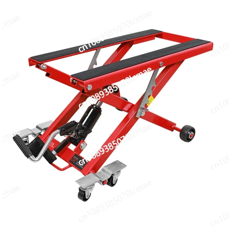 Small maintenance household hydraulic motorcycle lift, portable lifting height maintenance platform support frame, 450kg