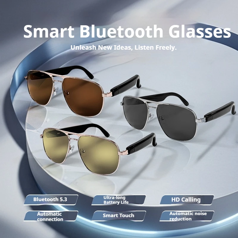 GS02 Magnetic Smart Bluetooth Glasses, Polarized & Lightweight, Voice Control & Multi - Scene, Driving/Sports
