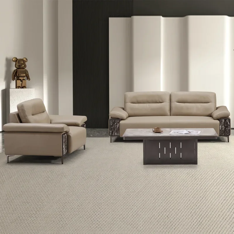 Office sofa Simple modern high-end meeting lounge business reception room office sofa tea table combination