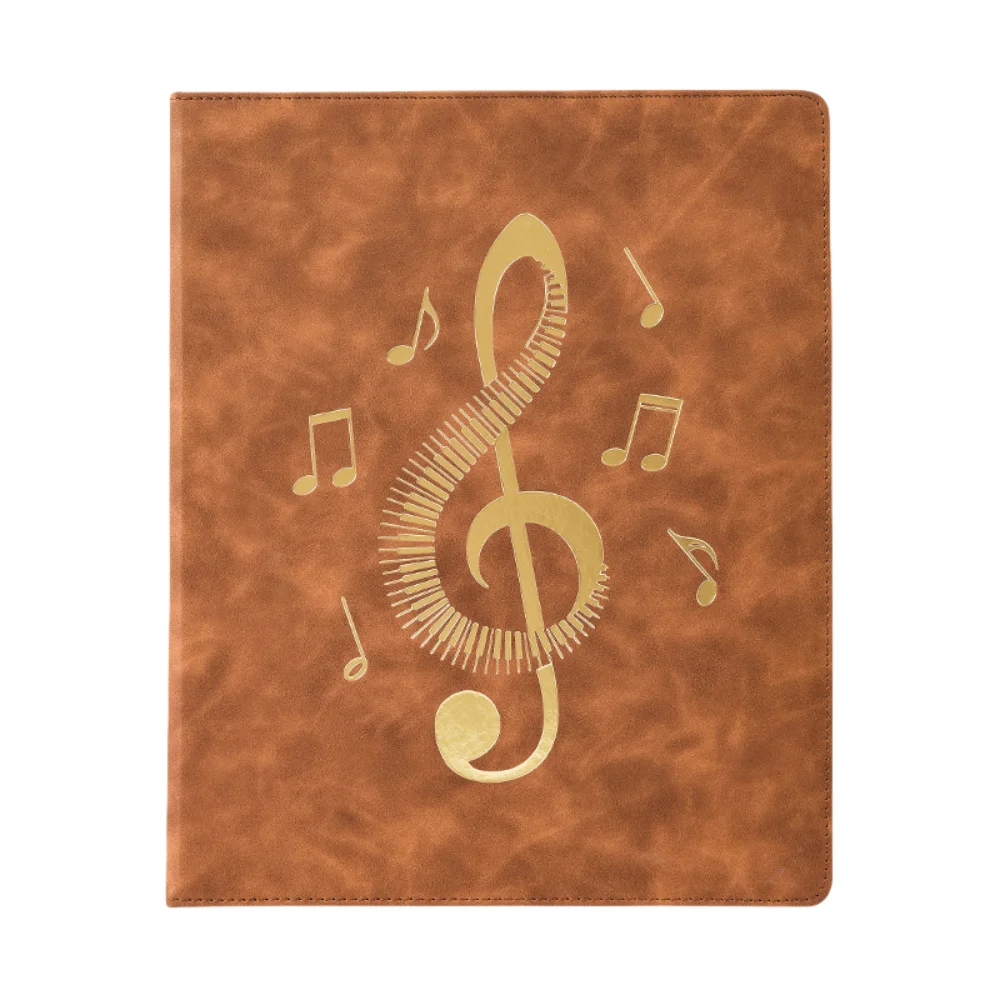 โฟลเดอร์คะแนนเพลงหลวมแบบยืดหยุ่นที่ถอดออกได้ 20 หน้าโน้ตเพลงเปียโนแฟ้มโฟลเดอร์เขียนได้เหมาะกับขนาด Letter