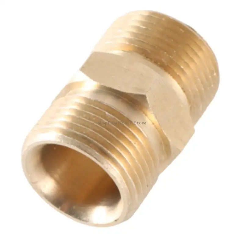  Brass Pressure Washer Hose Extender, M22 Male Threads, Smooth Water Flows