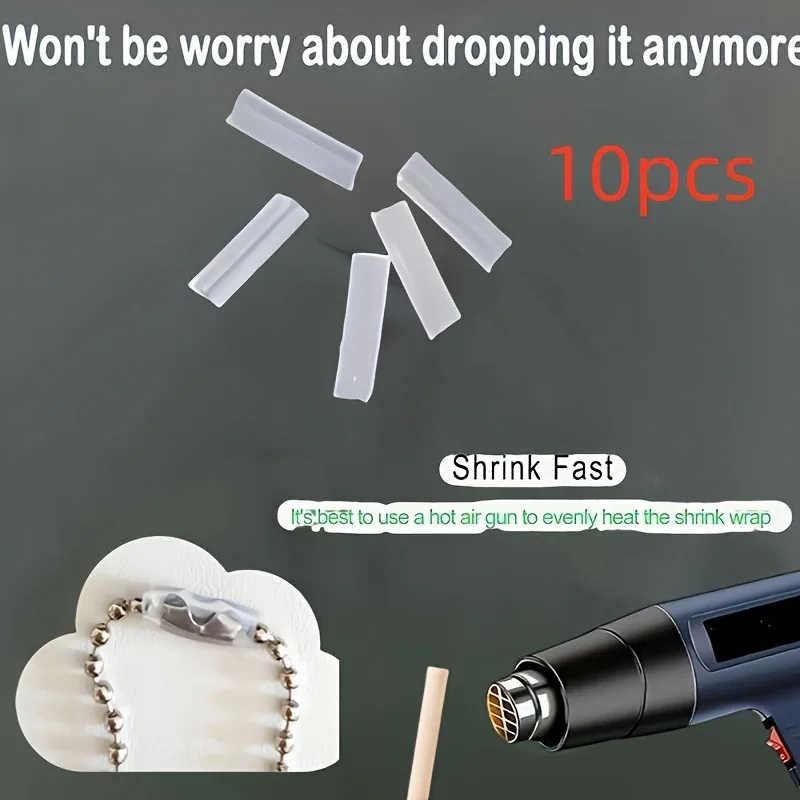 10pcs Bead Chain Anti-lost Cover Pendant Chain Protective Cover Prevent Bag Ornament From Falling Off