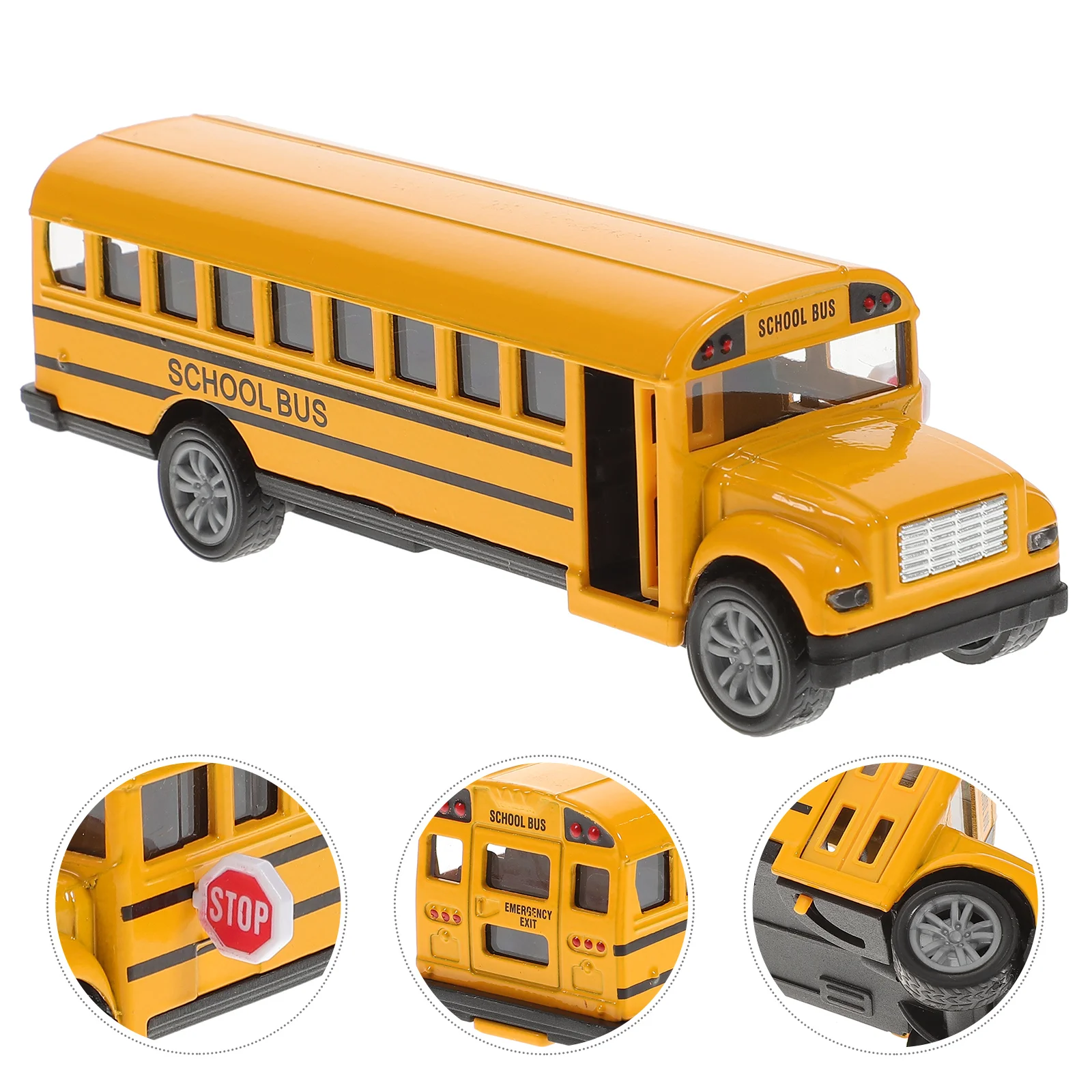 

School Bus Toy Car Die Cast Truck Push and Go Vehicles Diecast Baby Toys Alloy for Kids Metal Child