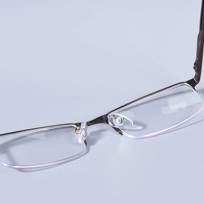 2025 männer Blau Licht Blockieren Lesebrille Metall Halb Rahmen Brillen Mit Frühling Scharnier Computer Reader + 125 + 175 – Detail 23