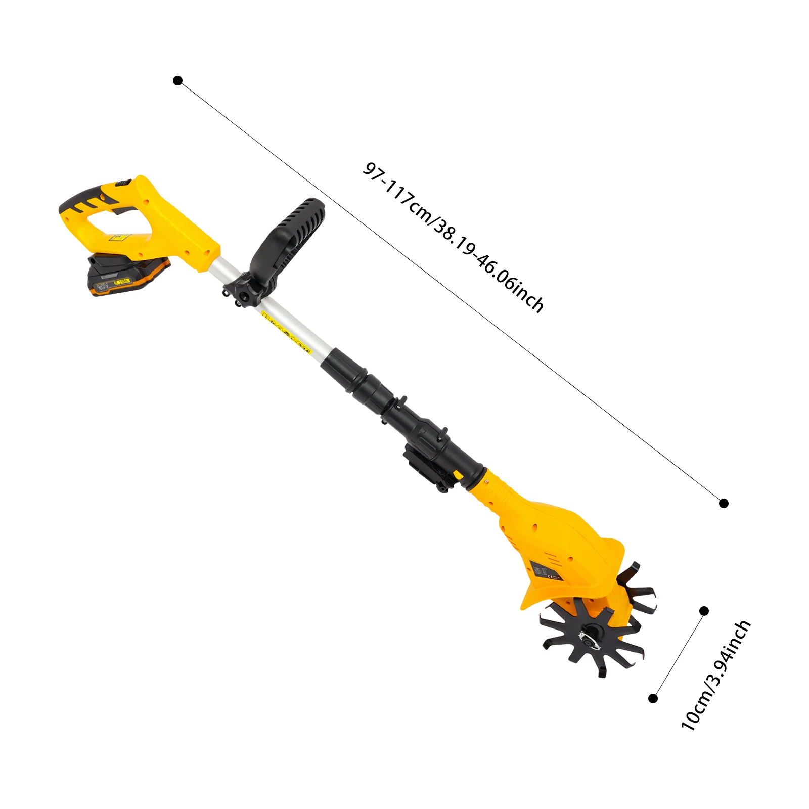 Battery Powered Tilling Machine, Handheld Electric Tilling Machine, Cordless Tilling Machine,For Plowing, Turning, Ditching,