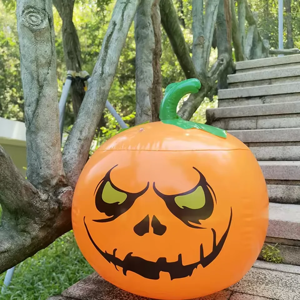 Halloween Aufblasbare Kürbisballons aus PVC, Große Hängende Ballons für Bars, Geisterhäuser, Einkaufszentren, Outdoor-Garten-Party-Dekoration