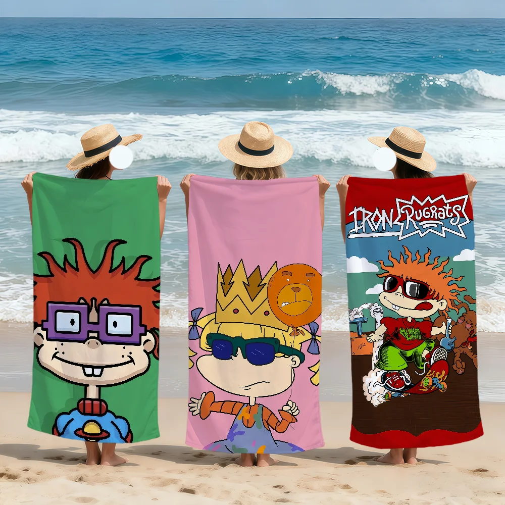 Cartoon funny anime R-Rugrats Towel Soft Beach Towels Quick Dry Pool Towel for Travel Gym bathing Spa Camp sport Gift