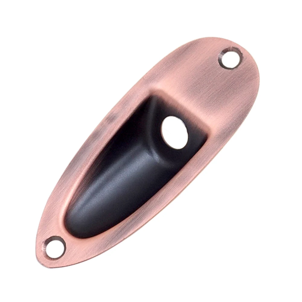 Metall Eingang Jack Buchse Platte Mit Schrauben Für ST Stil Elektrische Gitarre Chrom/Schwarz/Gold/Bronze/rot Kupfer Gitarre Zubehör – Detail 18