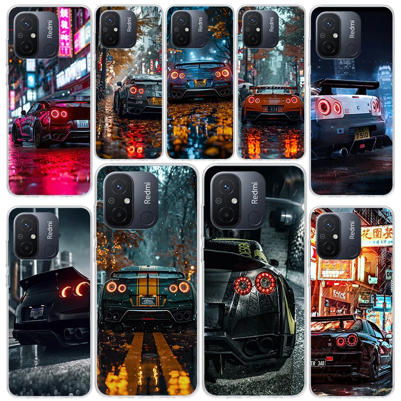 Japan JDM Sports Car GTR Soft Silicone Phone Case For Xiaomi Redmi 12 12C 9 9A 9C 9T 10 10A 10C 8 8A 7 7A 6A 6 Pro S2 K20 K40 Co