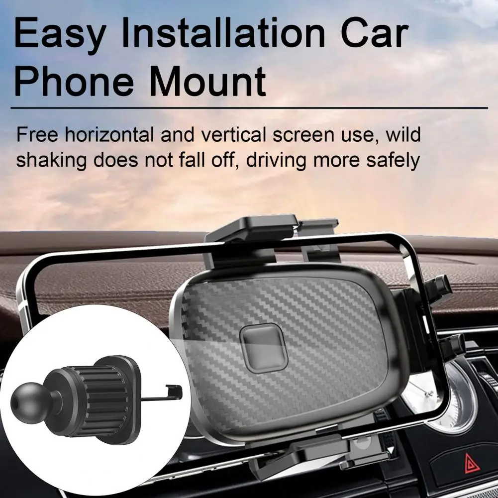 Versatile Car Air Vent Clip Phone Holder with 360° Rotation Anti-shake Gps Mount Stand 17mm Ball Head Hook