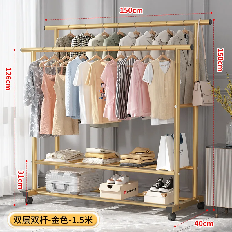 Wall Clothes Hanger Wearing for Clothes Home Furniture Coat Racks Floor Coat Rack Coats Page Wardrobe Stand Children\'s Room Rack