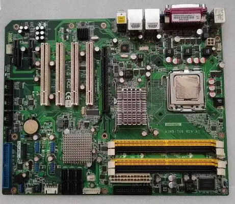 ATX Industrial Motherboard  AIMB-766G2 REV.A2 A1 100% Test OK Original IPC Mainboard AIMB-766 Q35 4*PCI 1*LAN 4*COM With CPU RAM